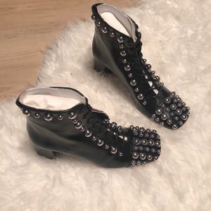 Zara Black boots with studs